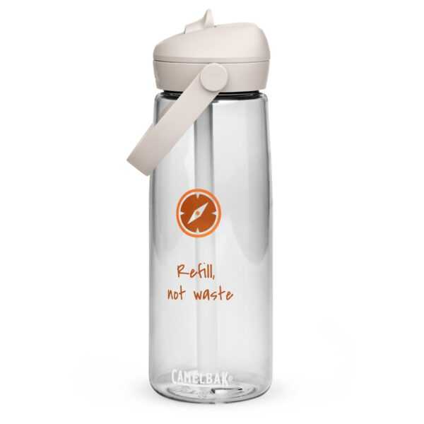 Bouteille réutilisable avec paille