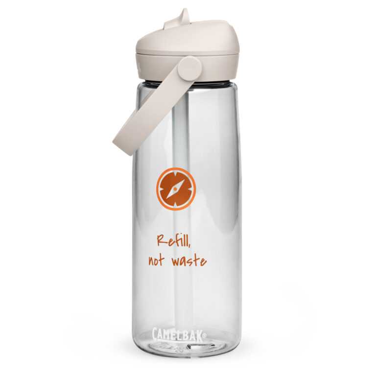 Bouteille réutilisable avec paille