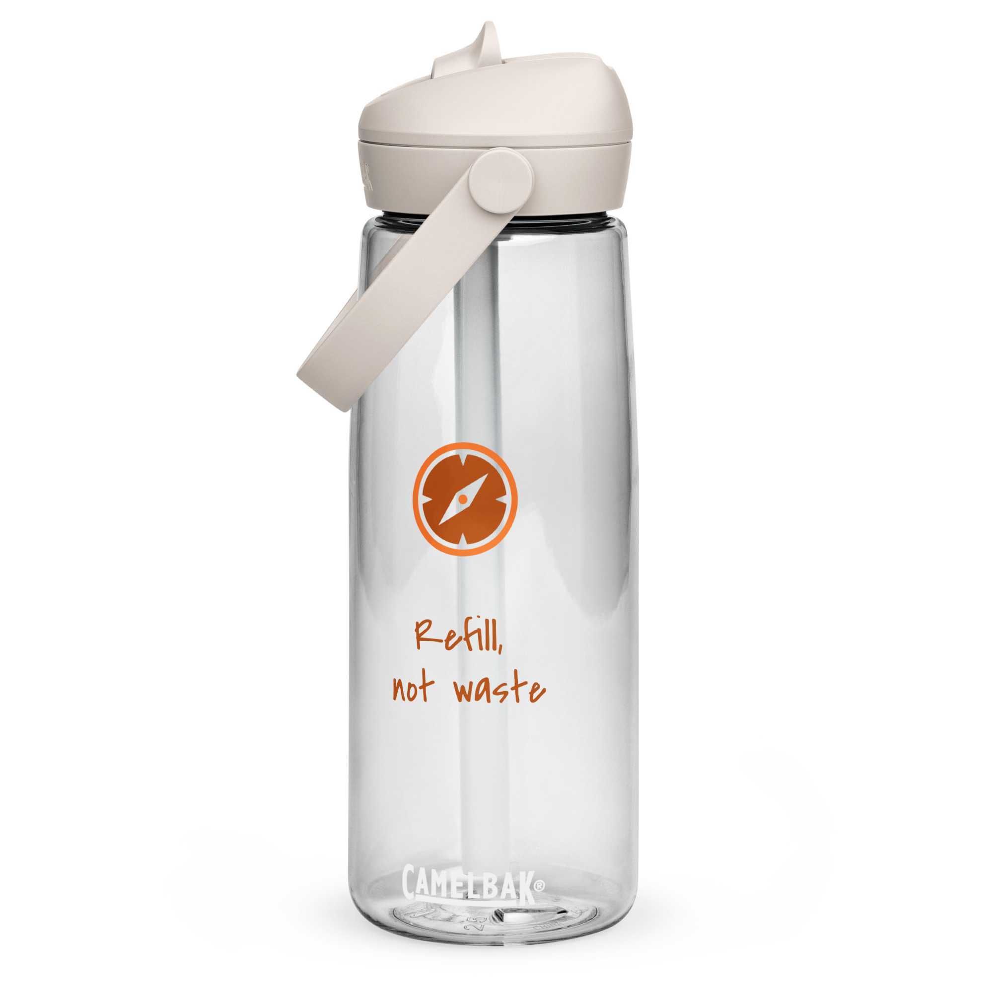 Bouteille réutilisable avec paille